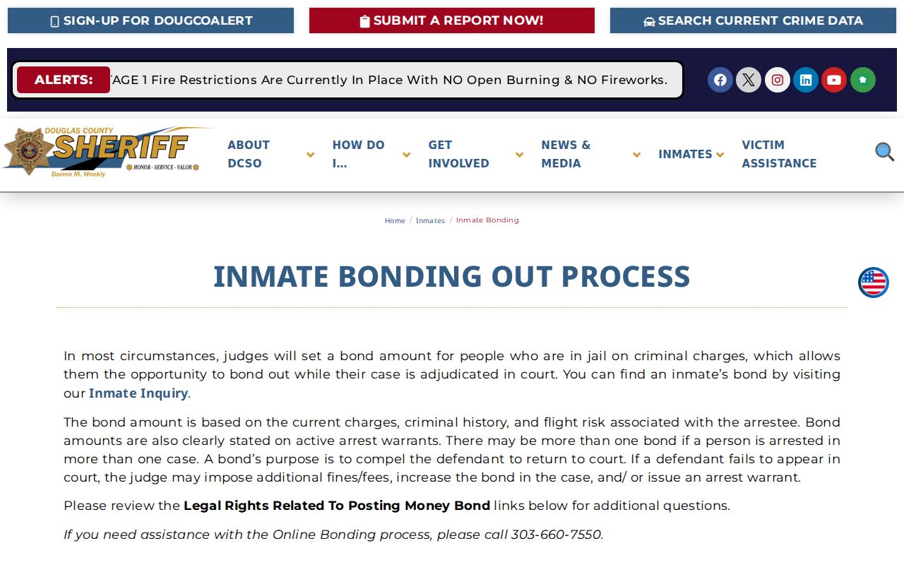 Douglas County warrant lookup bond information
