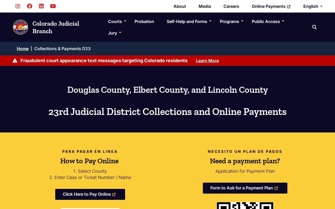 Douglas County outstanding warrant court payment search