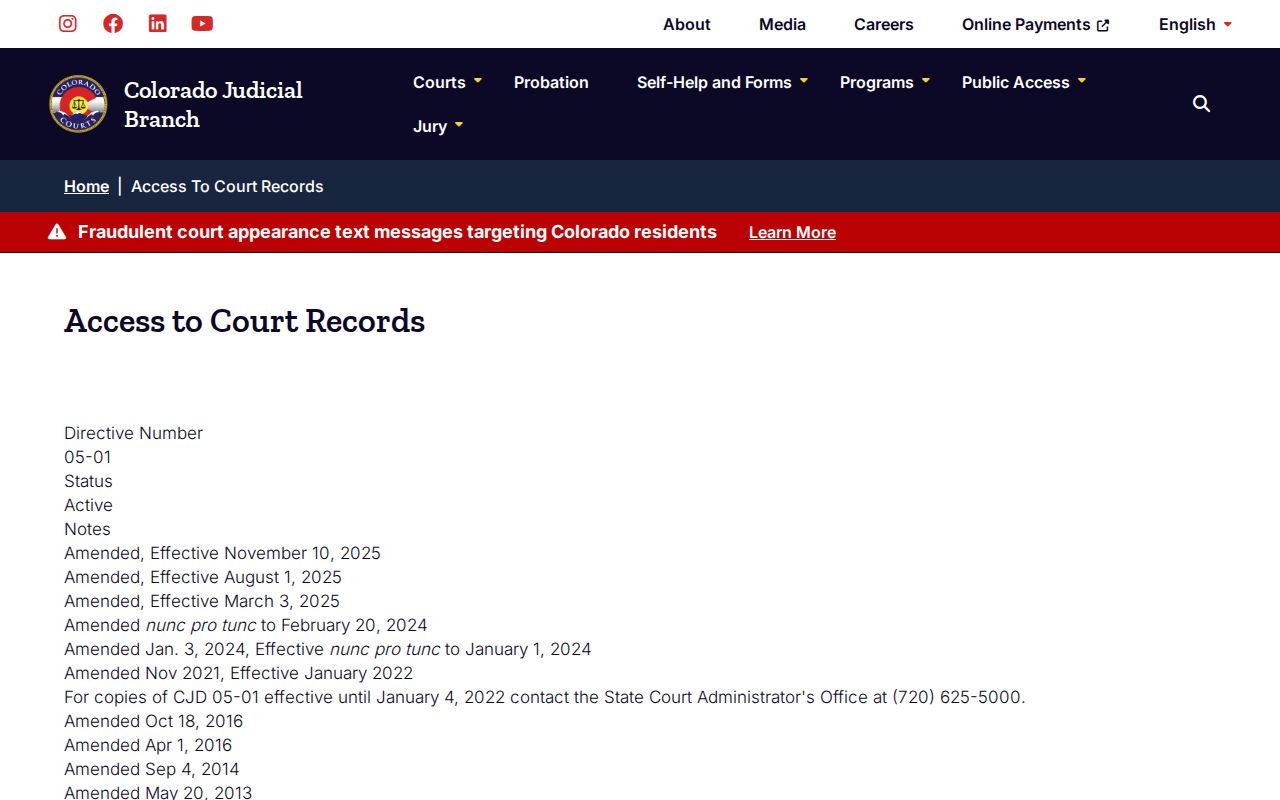 Douglas County bench warrant court access directive