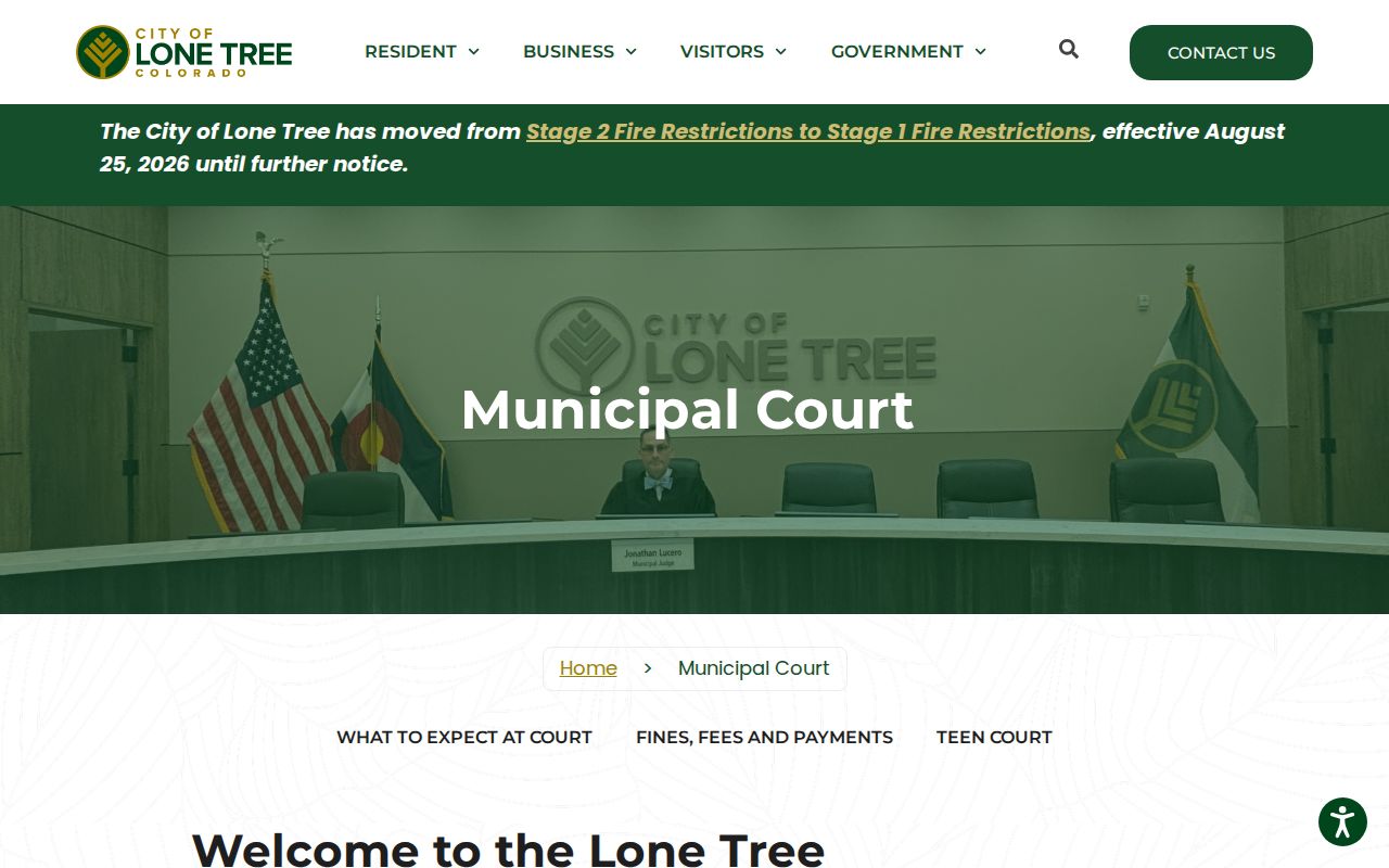 Lone Tree warrant search municipal clerk and session locations